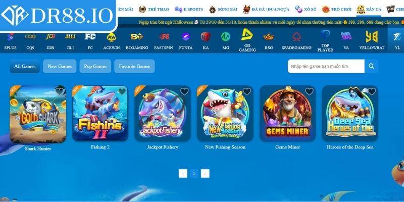 Các trò chơi nổi bật trong Bắn cá YGR