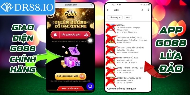 Tình trạng link Go88 giả xuất hiện ngày nay