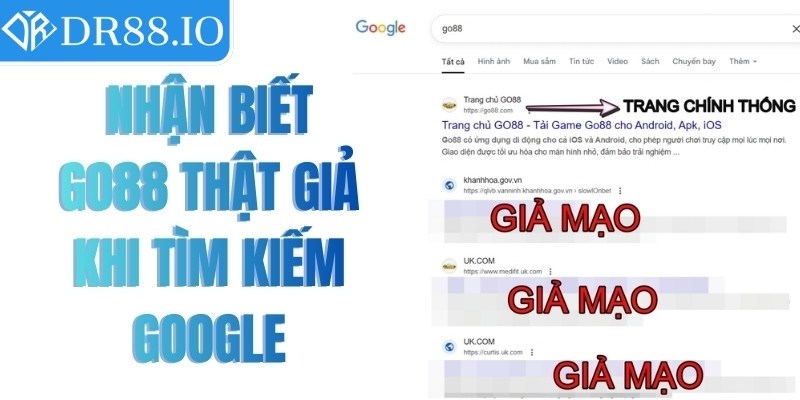 Đường dẫn URL link Go88 giả bất thường